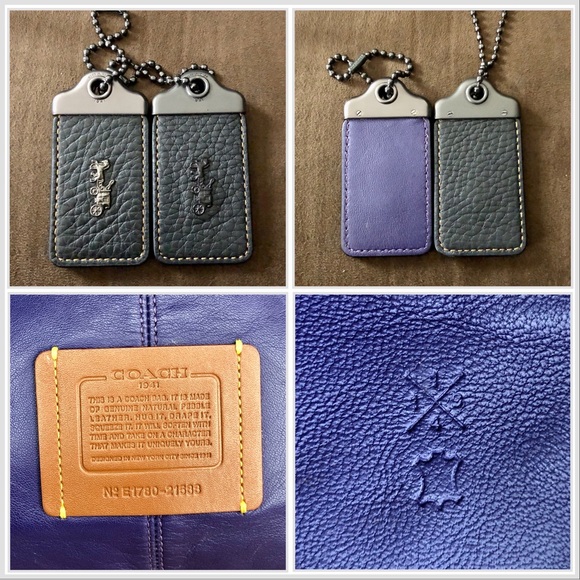 Coach 1941 Tooled Tea Rose Bandit Hobo 39 Bag Black/Purple - Picture 12 of 12